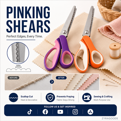 Multipurpose Pinking Shears Serrated Scissors
