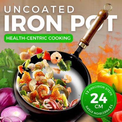 ⏳LAST DAY SALE 50% OFF!!🔥🍳Professional-Grade Uncoated Iron Pot