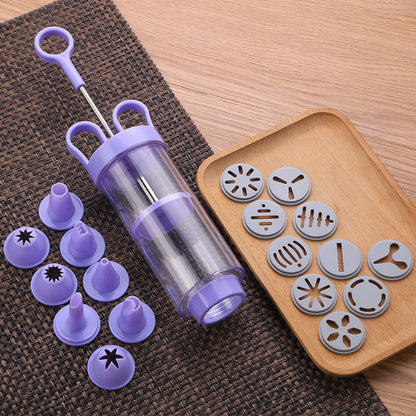 📢📢50% OFF !!⏰️ Stainless Steel Cake Decorating Gun Kit – 18-Piece Piping Set, Fill & Decorate with Ease, BPA-Free 🍪