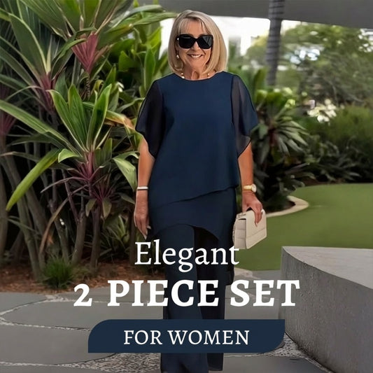 🦋【50% OFF】Charming Irregular Top & Wide Leg Pants Set🦋 | Self-Smoothing Fabric | Diagonal Seam Technology | High-Waisted Wide Leg Pants