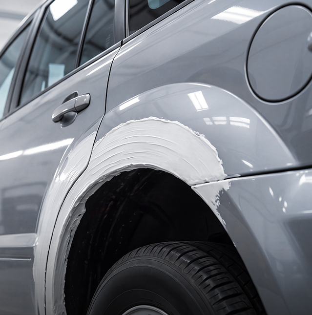 Protective coating applied to wheel arch