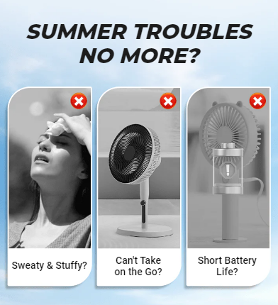 🌞Summer Hot Price Only Today: 50% off!!!🔥Portable Handheld & Foldable Silent Cooling Fan