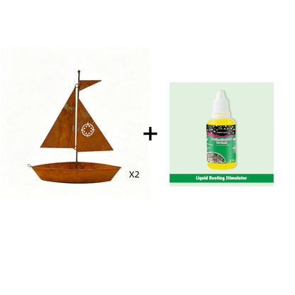 ⛵ 50% OFF NOW! 🌱 Rustic Sailboat Metal Planter – Handcrafted, weather-resistant & perfect for succulents, herbs or flowers – charming garden or shelf decor 🏡