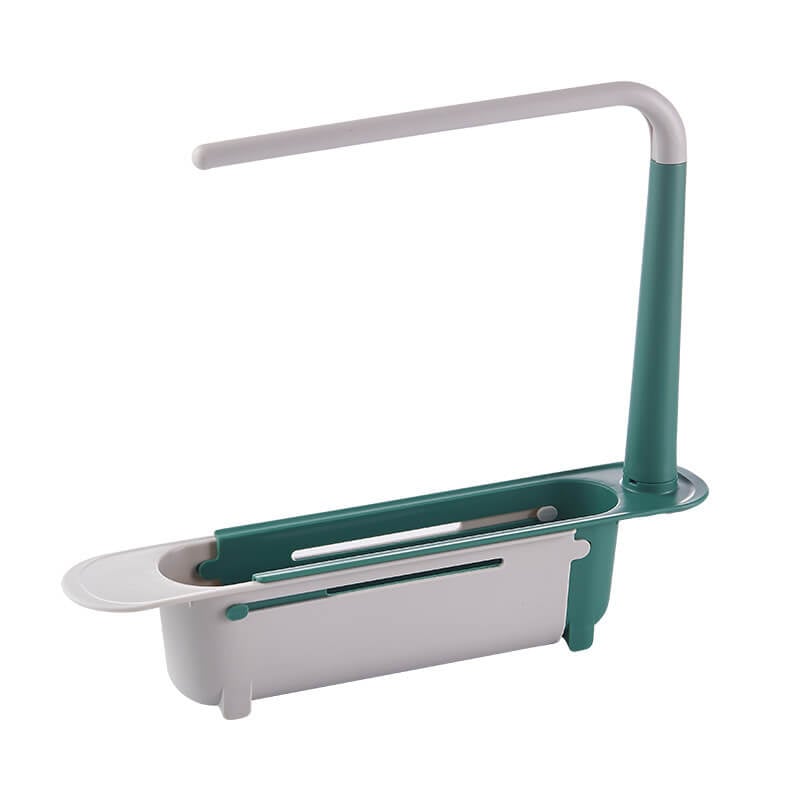 📢📢50% OFF & In Stock⏰ Updated Telescopic Sink Storage Rack – Adjustable Fit, Ventilated Drain & Towel Bar – Keep Your Sink Clean & Tidy ✨