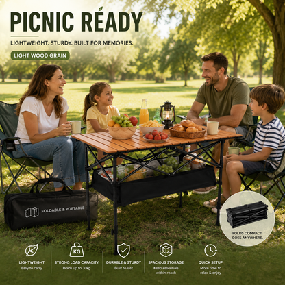 🌄New arrival 50% OFF!🏕️ Portable Camping Table – Folding, Carbon Steel, Quick Setup🪑