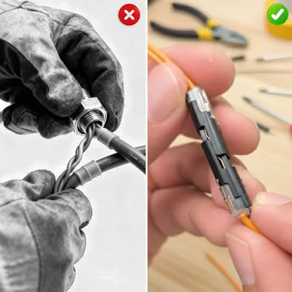 📢📢40% OFF !! ⏰Double-wire Plug-in Connector With Locking Buckle