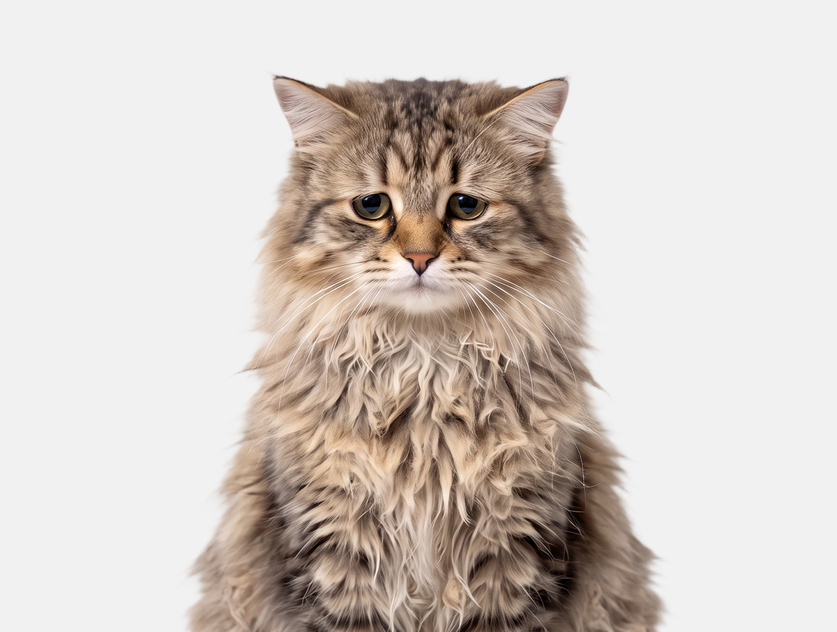 Frizzy coat before grooming