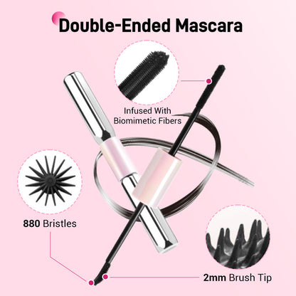 💕50% OFF 💕OFFDouble-Ended Waterproof Lengthening & Curling Mascara