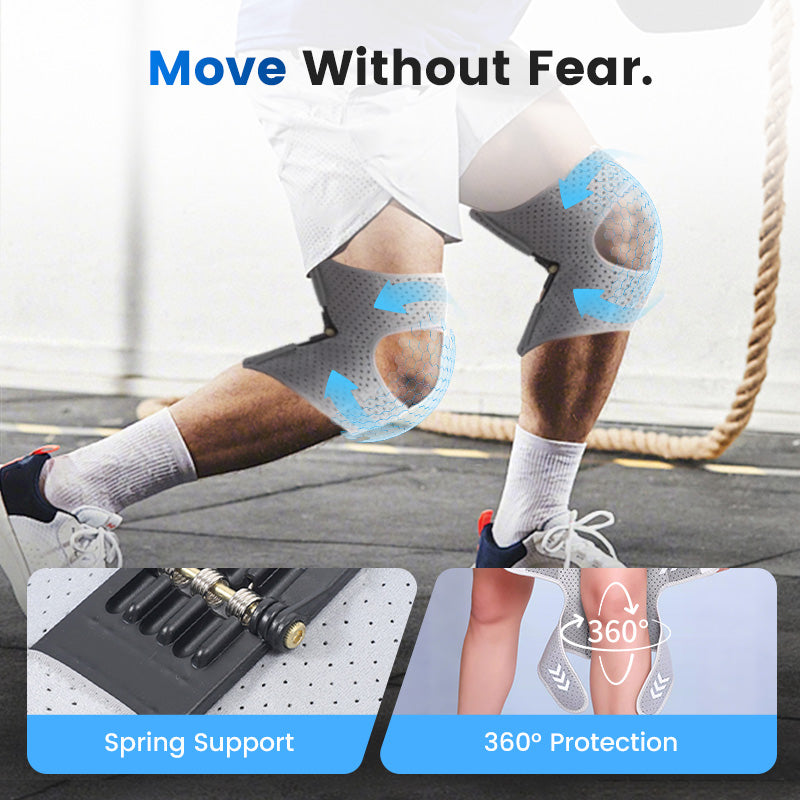 🥳2026 HOT SALE🥳💞50K+ SOLD!💥🛡️🌤️ 50% OFF! Adjustable Sport Knee Booster – Silicone grip, 4‑way stretch. Relieves strain during walks, hikes or workouts. Your joint’s best friend. 🦵💕
