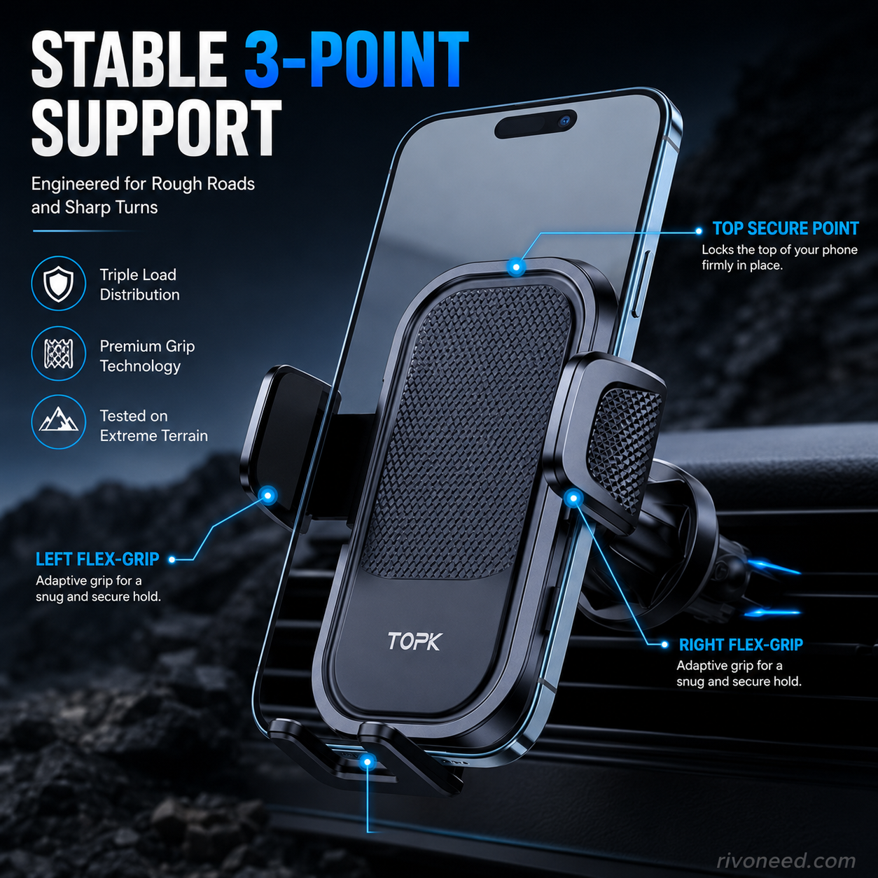 🚗📱 Your Phone Stays Put—No Matter How Rough the Road Gets!