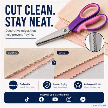 Multipurpose Pinking Shears Serrated Scissors