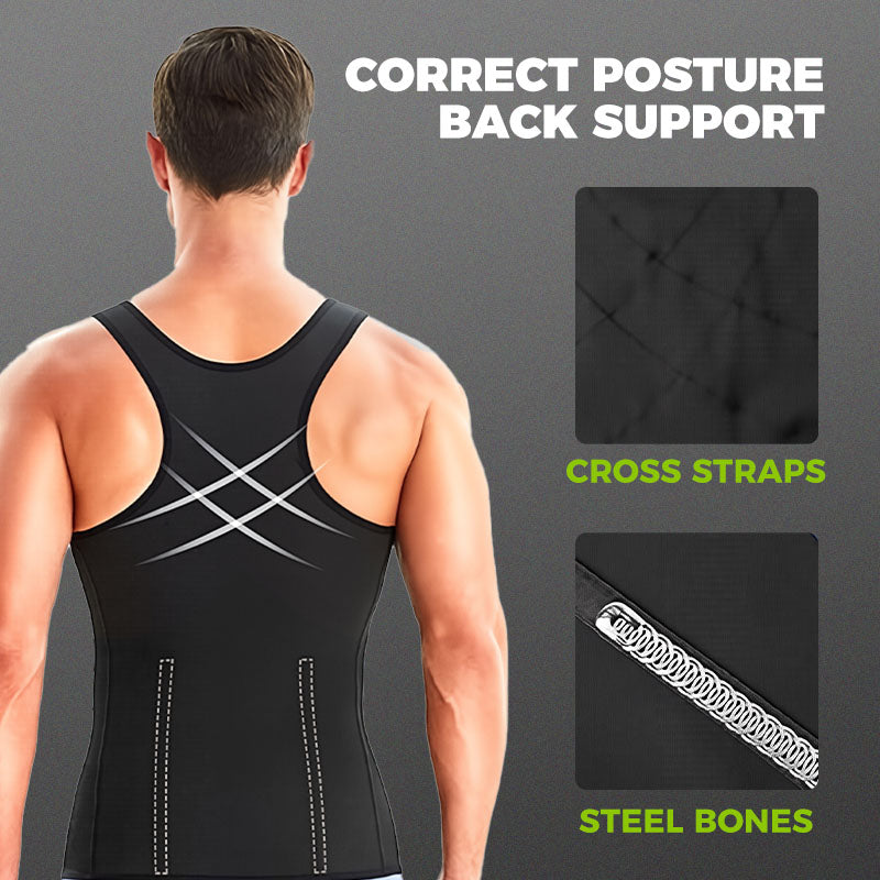 Men's Zipper Waist Trainer Trimmer Vest