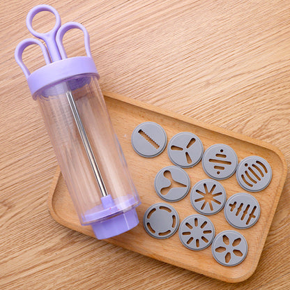 📢📢50% OFF !!⏰️ Stainless Steel Cake Decorating Gun Kit – 18-Piece Piping Set, Fill & Decorate with Ease, BPA-Free 🍪