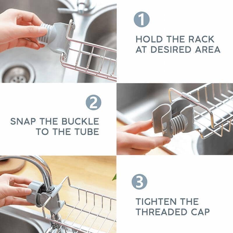 Stainless Steel Kitchen Sink Organizer Rack