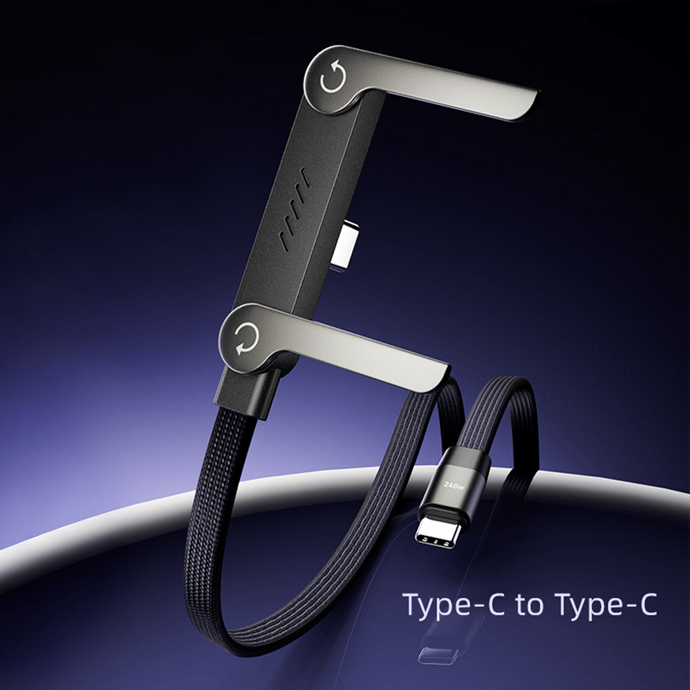 ⚡ 2-in-1 Invisible Charger Cable with Stand – 240W Super Fast Charging & Secure Phone Holder 📱🚀