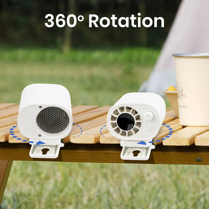 Car Clip On Fan with LED Display - 360° Rotation, 100 Speeds Adjustable, USB Rechargeable Personal Cooling Fan 1800mAh Battery