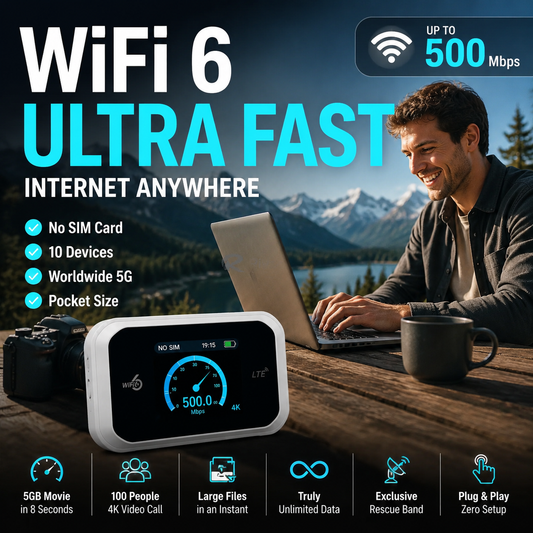 📶Mobile hotspot with full Wi-Fi coverage, SIM card not included