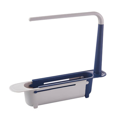 📢📢50% OFF & In Stock⏰ Updated Telescopic Sink Storage Rack – Adjustable Fit, Ventilated Drain & Towel Bar – Keep Your Sink Clean & Tidy ✨