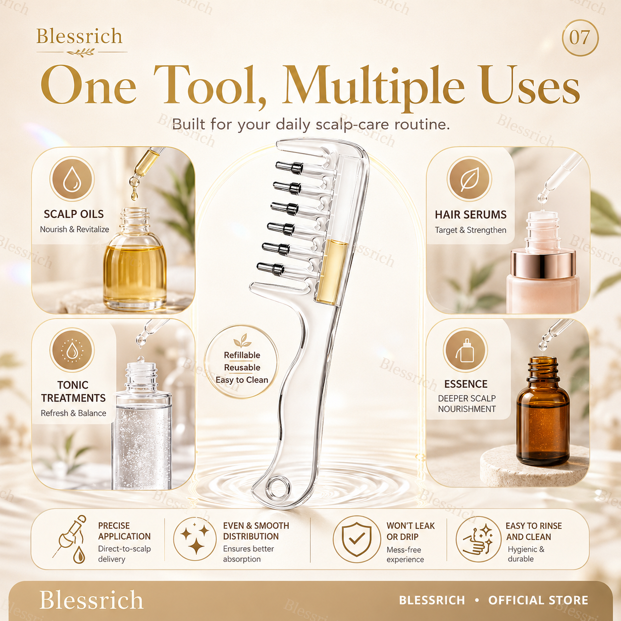 🎁💥LAST DAY SPECIAL PRICE!-￡6.99!!⏰💕🌟Scalp Serum Applicator Comb