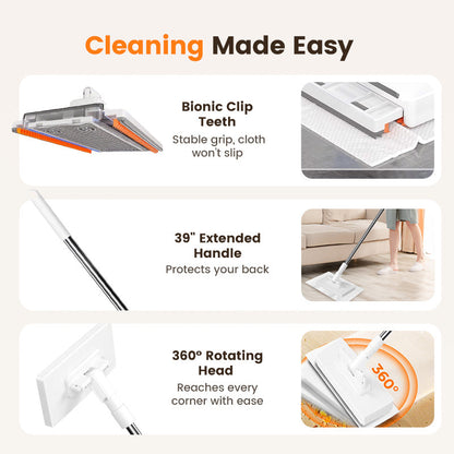 ⏰ Now only 50% off!💥Disposable Dust Mop with 4 Reusable Cloths