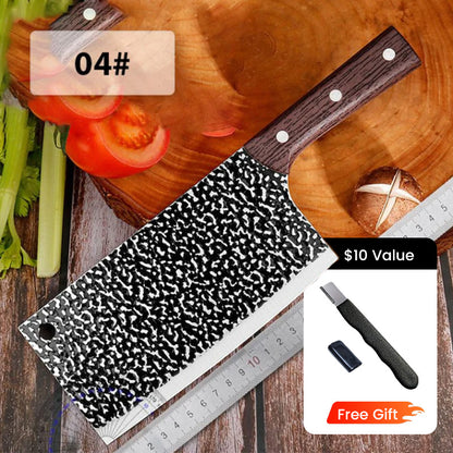 ✨ Forged High-Carbon Steel Chef's Knife — Sharp, Durable, Rust-Resistant, and Versatile for Every Kitchen! ✨
