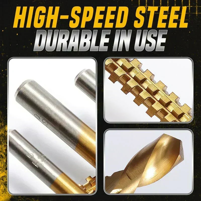 ⚡HOT SALE 50% OFF! 🧰⚙️ One bit, two jobs — drills & saws without switching tools. Titanium-coated, high-speed steel, cuts through wood, steel, aluminum, and plastic like butter. Over 18,000 DIYers upgraded! 🛠️