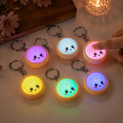 🔥 LAST DAY 50% OFF🔥  Cute Dumpling Pressable Fidget Keychain - touch sensing light