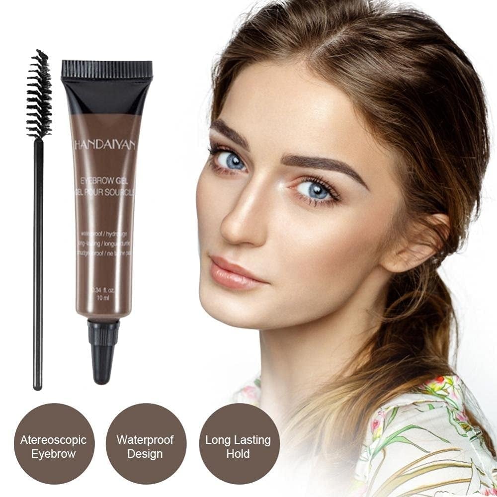 💕 Last Day Buy 1 Get 1 Free 💕Long-lasting Waterproof Smudge-proof Liquid Eyebrow Gel/Tint(With Free Brush)