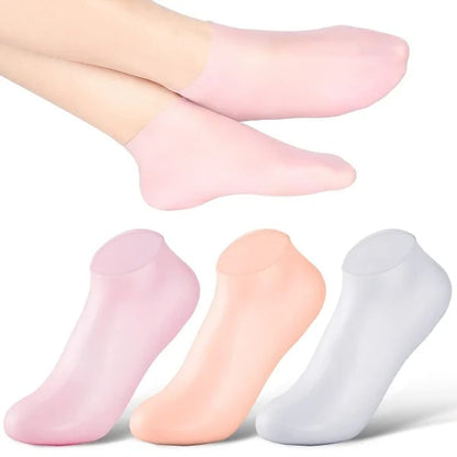 🔥Hot Sale 50% OFF🔥 Women's Silicone Foot Socks – Moisturizing Gel, Cracked Heel Repair, Reusable 🦶