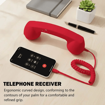 🎄Christmas Sale📞Retro Phone Handset for iPhone & Android, Type-C Vintage Telephone Receiver with HD Microphone & Speaker