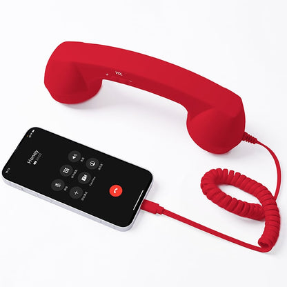 🎄Christmas Sale📞Retro Phone Handset for iPhone & Android, Type-C Vintage Telephone Receiver with HD Microphone & Speaker