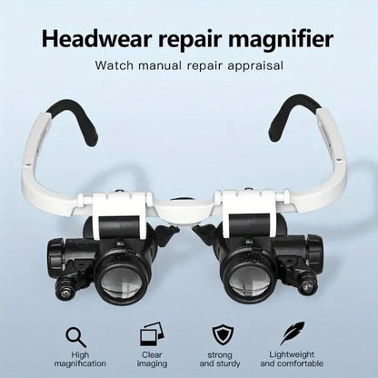 🔍 LIMITED-TIME 50% OFF! 💥 Adjustable Head Magnifier with Light – 8x-23x Zoom, Hands-Free, LED Illumination ✨