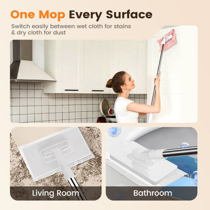 ⏰ Now only 50% off!💥Disposable Dust Mop with 4 Reusable Cloths