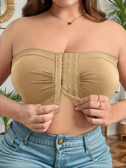 🎁Prime Day Sale 49% OFF🔥Plus Size Strapless Front Buckle Breathable Bra