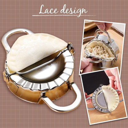 🥟🛡️ Stainless Dumpling Mold – Non-Stick, Easy Clean, Dough Cutter – Shape Like a Pro! 🌟