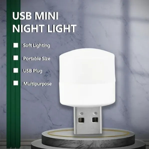 Plug In & Glow Instantly! USB Mini Night Light