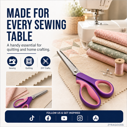 Multipurpose Pinking Shears Serrated Scissors