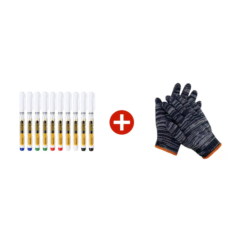 🖊️50% OFF NOW! Precision Tip Quick‑Dry Oil‑Based Marker Pen, 10 Pcs 5 Colors Long Nib Markers, Waterproof Oil Markers for Wood, Metal, Plastic, Industrial Marking & DIY Craft