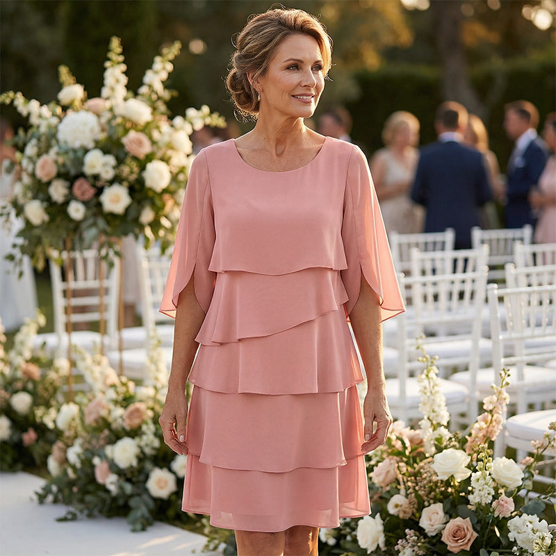 🎁 50% OFF! Women's Elegant Layered Ruffle Sleeve Dress – Effortless Style for Every Occasion 💃