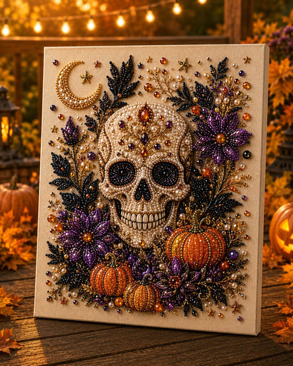 🥳2026 HOT SALE🥳💞50K+ SOLD!🎃✨ 50% OFF! Halloween Pearl Art DIY Kit – No painting skills needed, just match & place pearls. Create spooky‑cute décor for a cosy autumn home! 🧵🖼️