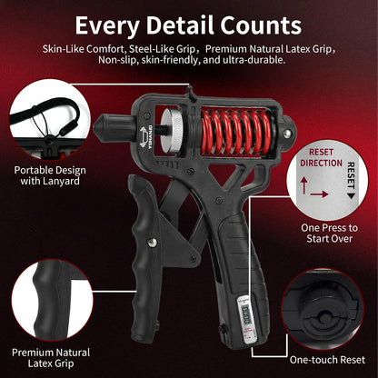 💪 Adjustable Hand Grip Strengthener with Counter