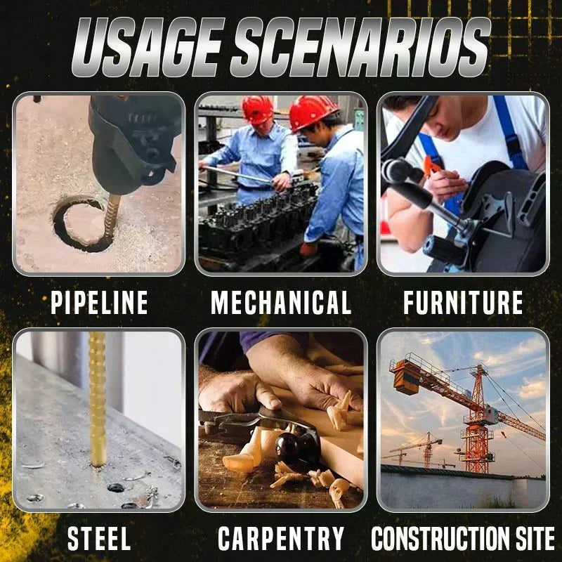 ⚡HOT SALE 50% OFF! 🧰⚙️ One bit, two jobs — drills & saws without switching tools. Titanium-coated, high-speed steel, cuts through wood, steel, aluminum, and plastic like butter. Over 18,000 DIYers upgraded! 🛠️