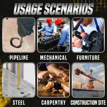 ⚡HOT SALE 50% OFF! 🧰⚙️ One bit, two jobs — drills & saws without switching tools. Titanium-coated, high-speed steel, cuts through wood, steel, aluminum, and plastic like butter. Over 18,000 DIYers upgraded! 🛠️