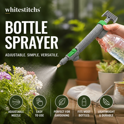 🌿 Manual Drink Bottle Sprayer with Adjustable Nozzle‑Portable DIY Garden Spray Tool, Fits Standard Plastic Bottles for Plant Watering, Fertilizing & Pest Control