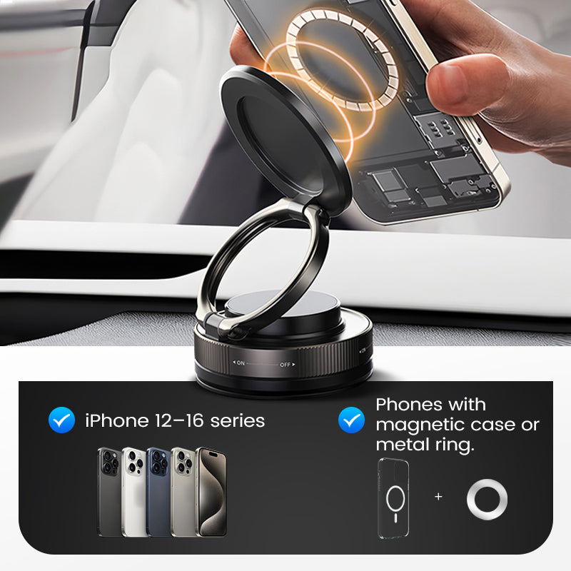 🔥LAST DAY - BUY 2 GET 1 FREE🔥🔄360° Adjustable Vacuum Magnetic Phone Holder