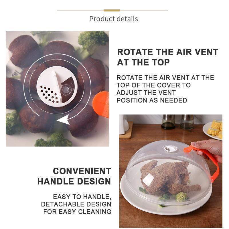 🧼 Durable Microwave Splash Guard Lid — BPA-Free, Large Size Design, Easy to Use! 🧼