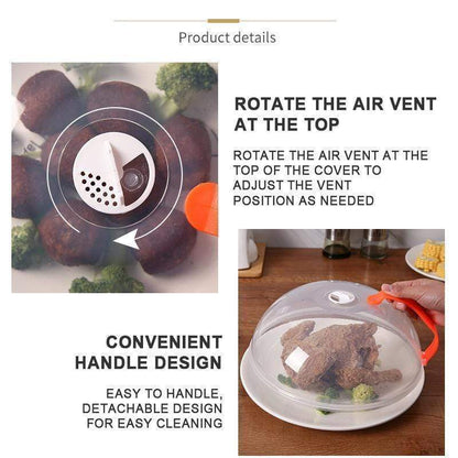 🧼 Durable Microwave Splash Guard Lid — BPA-Free, Large Size Design, Easy to Use! 🧼