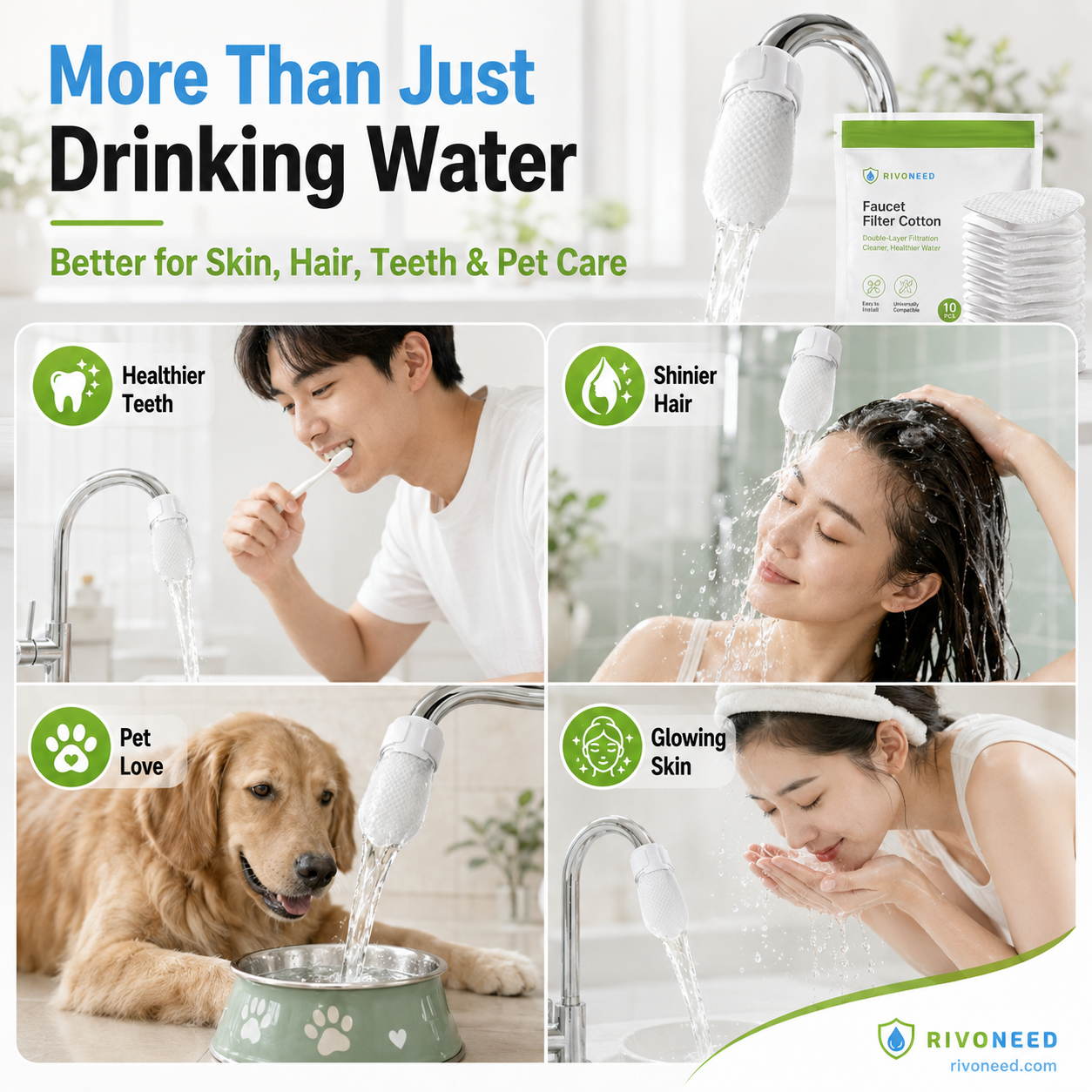 Anti-Splash Kitchen Faucet Filter for Sediment & Rust Removal