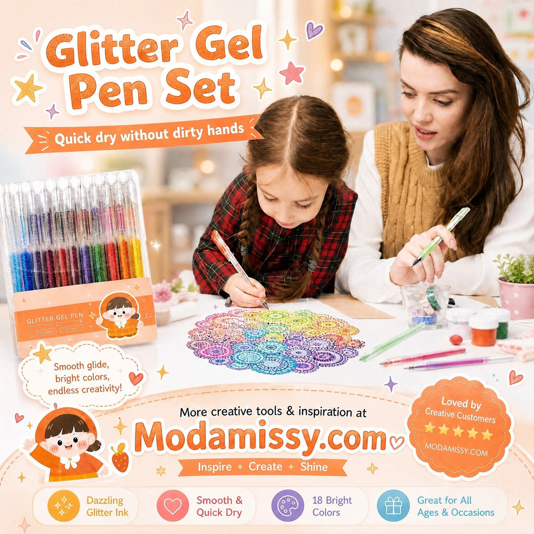 ✨80K+ SOLD!🎁Glitter Gel Pen Set – Smooth Writing 🎨