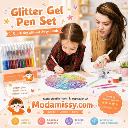 ✨80K+ SOLD!🎁Glitter Gel Pen Set – Smooth Writing 🎨